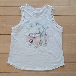 🍍5 for $20 NWOT • Weekend Soul • White Roadtrip Tanktop